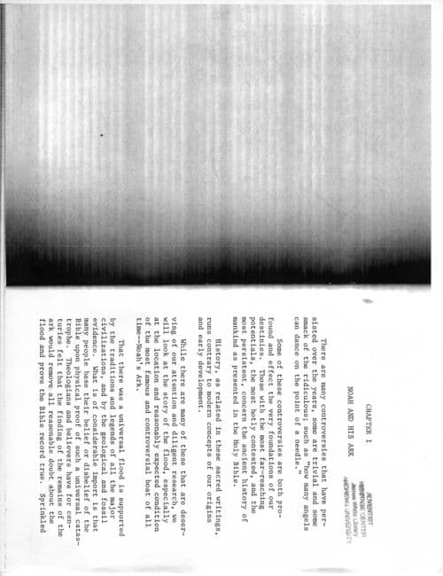 First page of Noah's Ark (1980 Booklet)