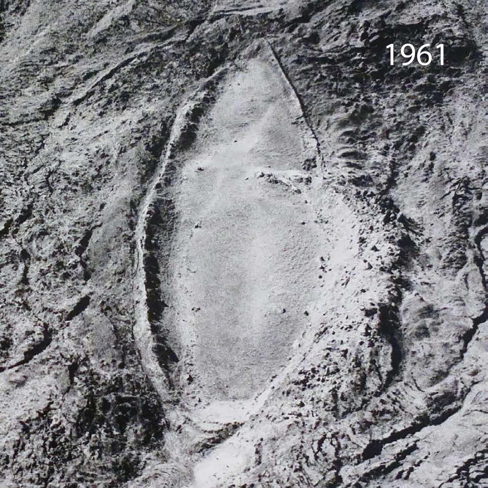 1961 Ara Güler photograph of the Durupınar Noah's Ark formation