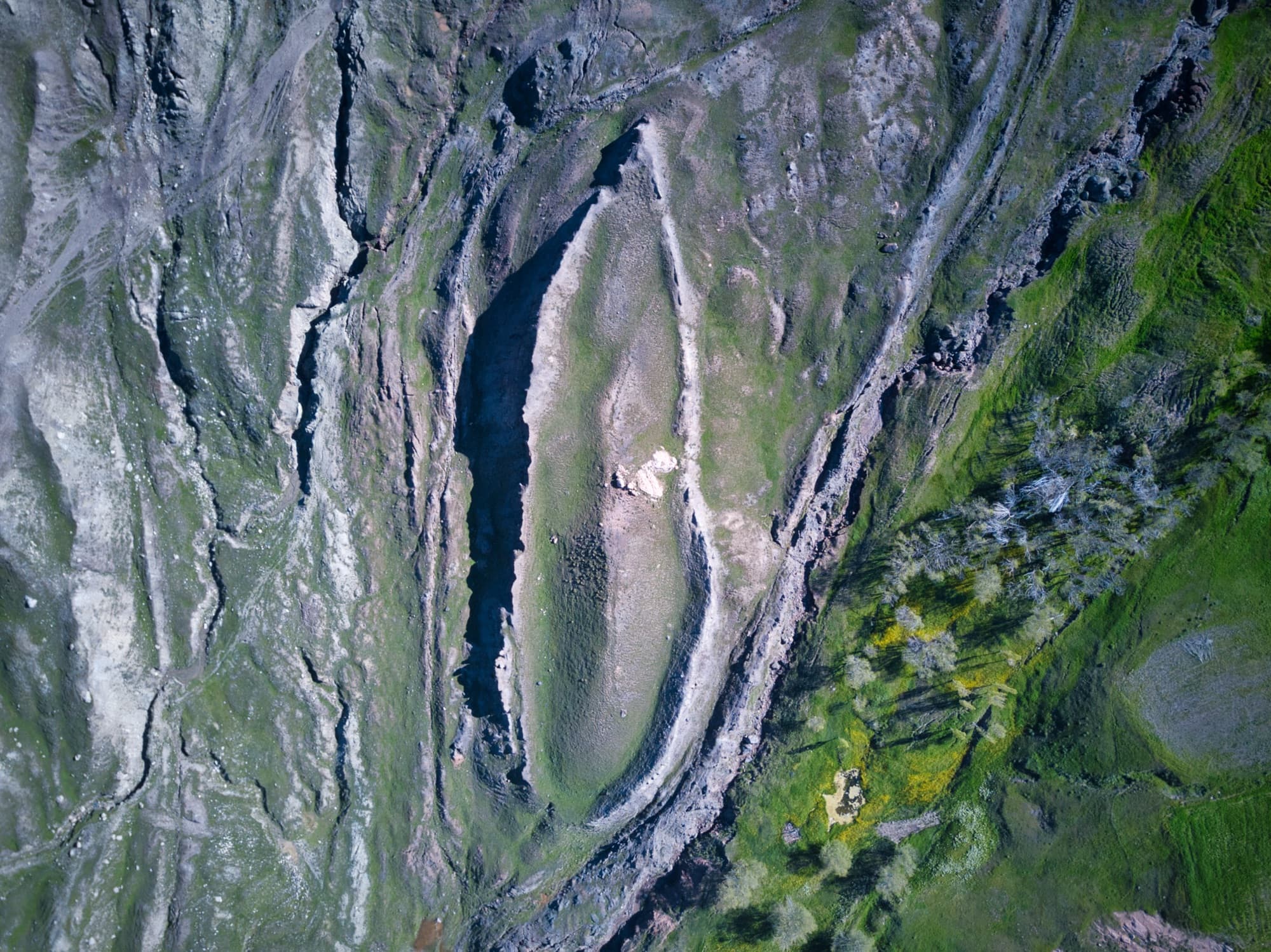 Drone photograph of the Durupınar Noah's Ark formation by Andrew Jones