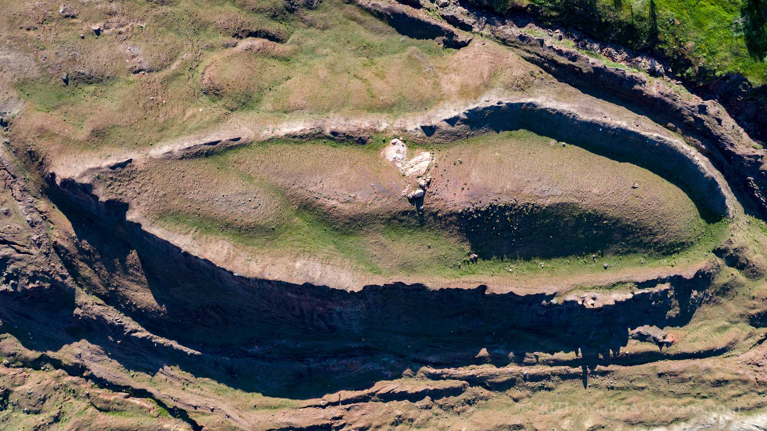 Aerial drone view of the formation