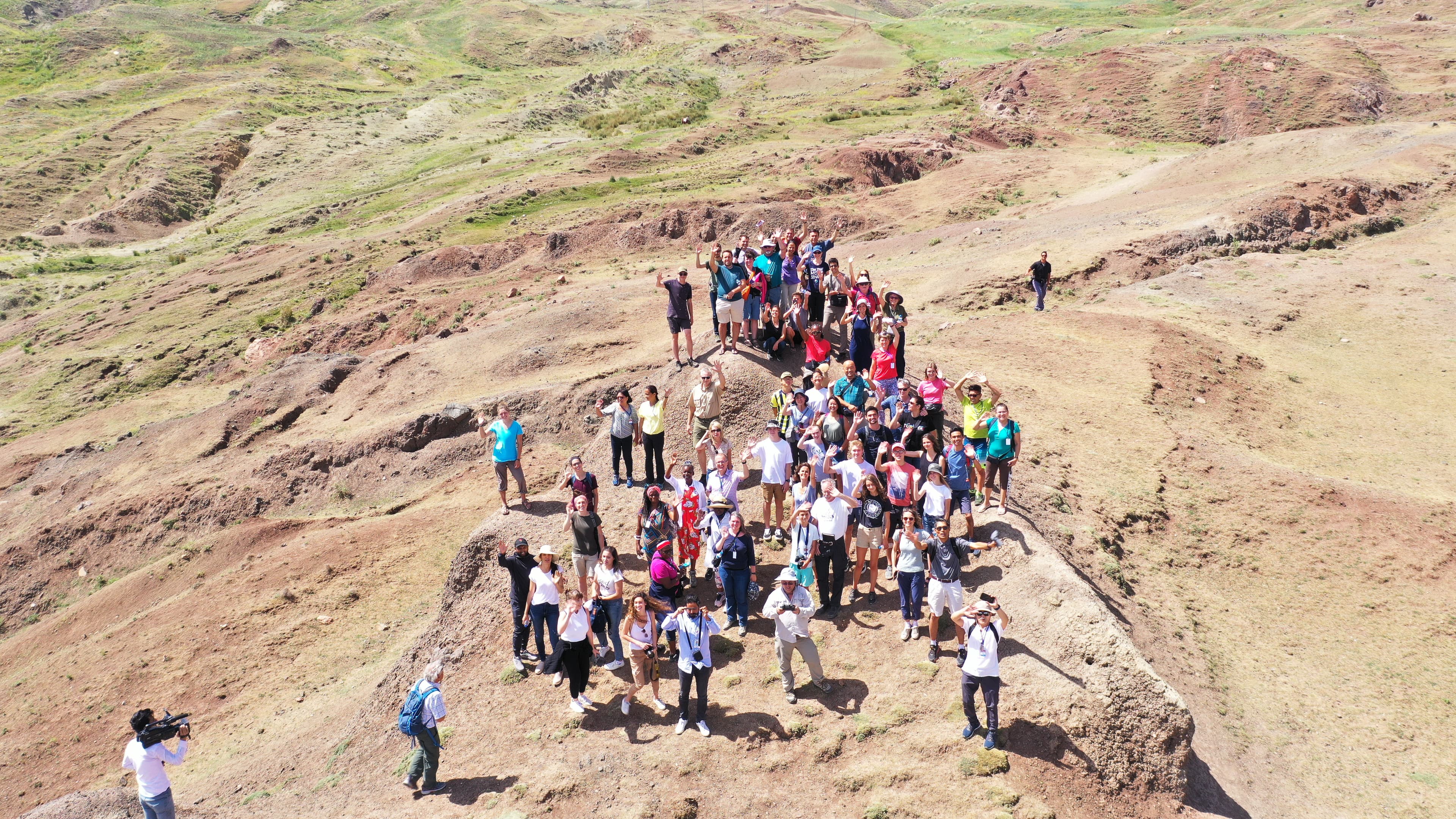 High-resolution drone photograph of the formation