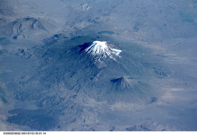 View from the International Space Station of the broader Mount Ararat region