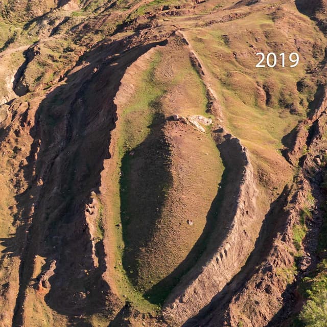 2019 drone photograph showing the full boat-shaped Durupinar formation